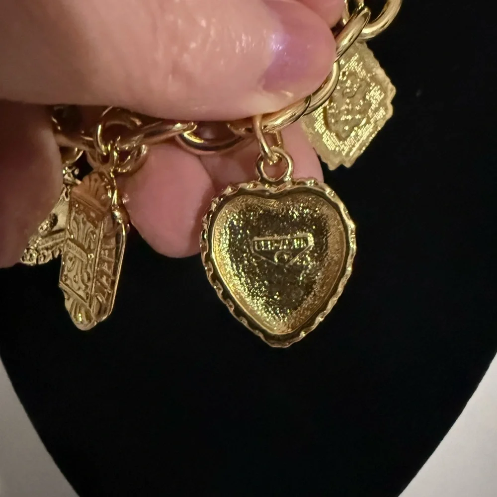 Ben-Amun 24kt gold charm necklace NEW
